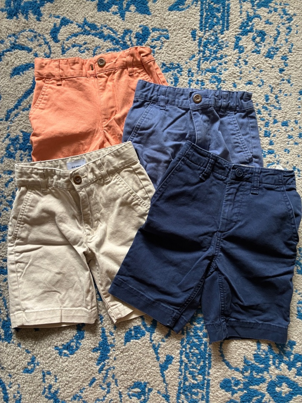 Old Navy Boys Adjustable Waist Chino Shorts Bundle